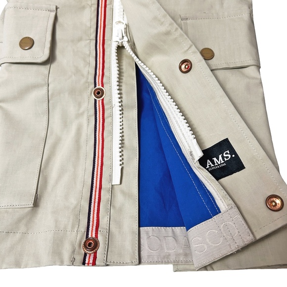 Scotch & Soda Utility Field Jacket Coat Mid-Length Hooded Many Pockets NWOT - Picture 11 of 16